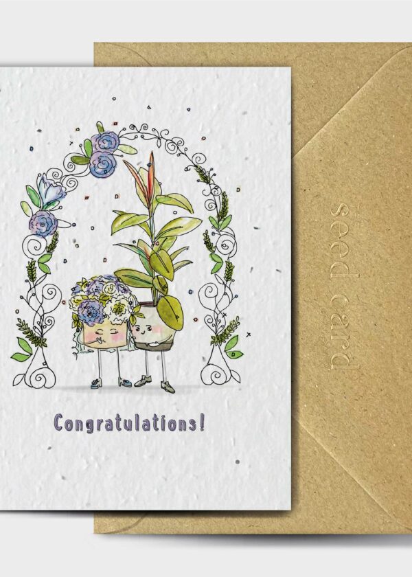 I PRONOUNCE YOU PLANTS & POTS Plantable Card