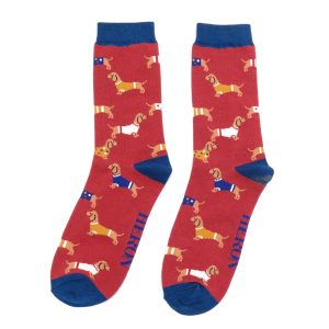 Mr Heron Burgundy Pups In Coats Socks