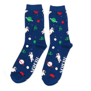 Mr Heron Navy Astronaut Space Socks