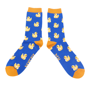 Mr Heron Royal Blue Rubber Duck Socks