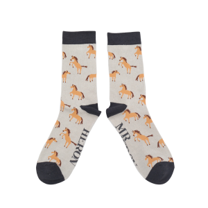 Mr Heron Silver Wild Horse Socks