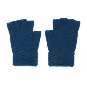 Teal Ladies Fingerless Gloves