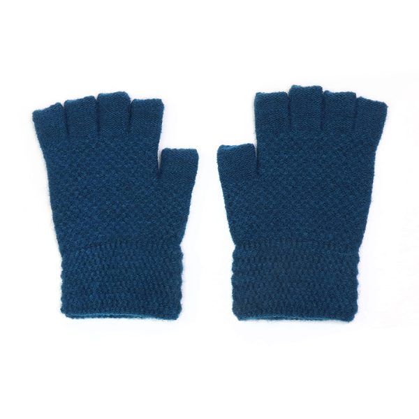 Teal Ladies Fingerless Gloves