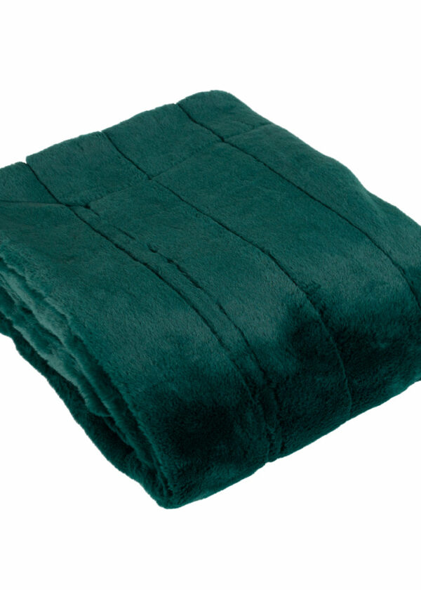 Chester Faux Fur Emerald Throw