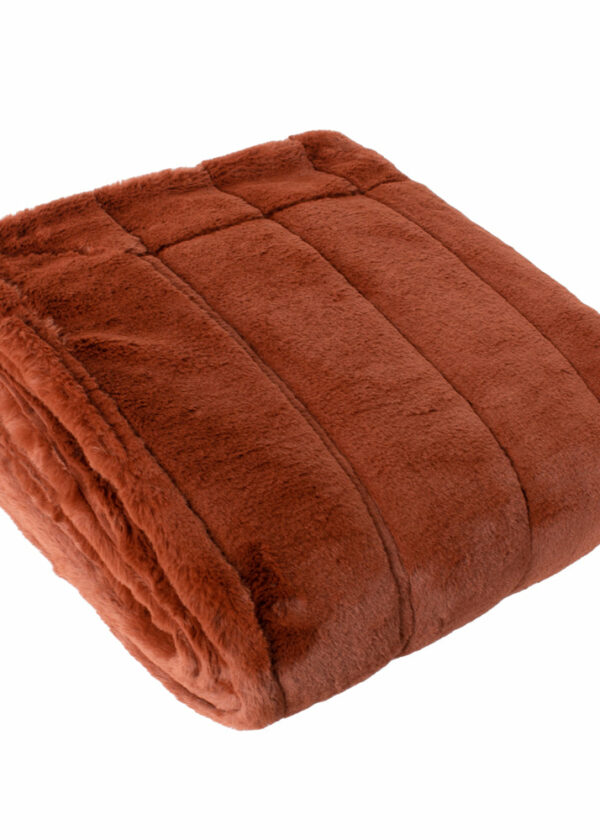 CHESTER | FAUX FUR RUST THROW
