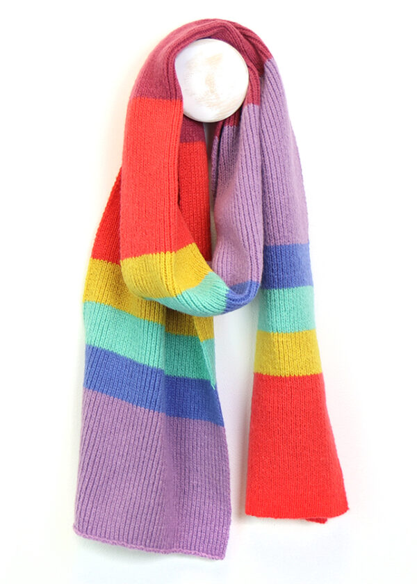 Bright Mixed Colours Block Scarf