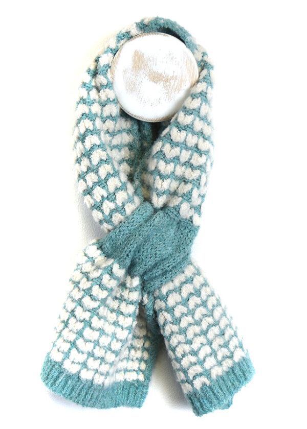 Duck Egg Heart Pull Through Scandi Scarf