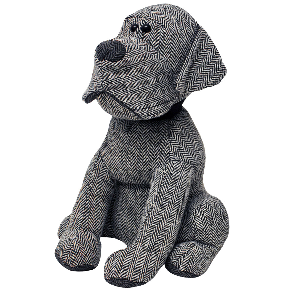 Grey Herringbone Dog Door Stop Door Stops Vegan Haven